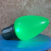 Holiday Hanging Blow Mold Light Bulb GREEN Led Large Jumbo 13 In Christmas Light - £24.97 GBP