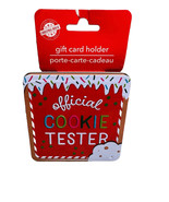 Christmas Gift Card Tin Holder4x4 Inches-Official Cookie Tester - $12.75
