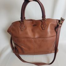 American Leather Co Carrie Dome Satchel Double Handle Handbag w/Crossbod... - $29.69