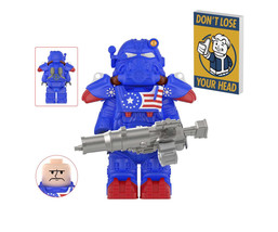 Minifigure Power Armor Green Patriot Fallout Video Game Tv Show Bulk Block - £7.38 GBP