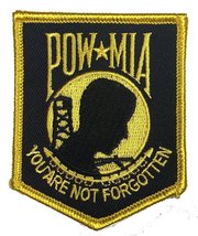 POW MIA You are Not Forgotten Iron on Patch (YLW) - £4.73 GBP