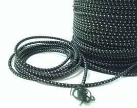 Approx 3mm wide 5-10 yds Blackish Green w/ white Stitch Round Elastic co... - $5.99+