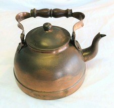 Copper Tea Pot Kettle Tagus R52 Portugal Rustic Farmhouse Kitchen Teapot... - £35.87 GBP