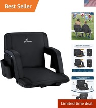 Comfortable Bleacher Chair with 6 Reclining Positions for Sporting Events - $113.99
