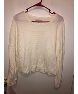 Texture &amp; Thread Madewell Bubble-Sleeve Top Small Long Sleeve Swiss Dot ... - €13,74 EUR
