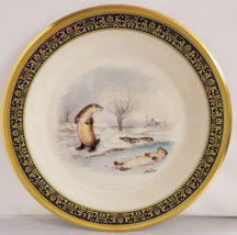 Lenox Collector Plate Otters Woodland Wildlife Designed Boehm 1982 USA V... - $84.15