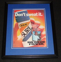 1985 Sure Deodorant Framed 11x14 ORIGINAL Vintage Advertisement - £27.37 GBP