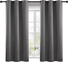 Deconovo Thermal Insulated Portable Grommet, 2 Panels Set, W42 X L63 -Inch, Grey - $31.94
