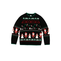 Holiday Time Boys Ugly Christmas Sweater, Black Soot Size S(6-7) - $18.80