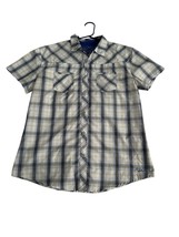 Kuhl Shirt Ionik Polyester Mens L Mountain Culture Plaid Short Sleeve Bu... - $26.60