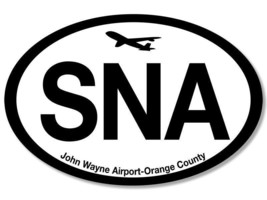 5&quot; sna john wayne international airport orange county car bumper sticker decal - £11.98 GBP