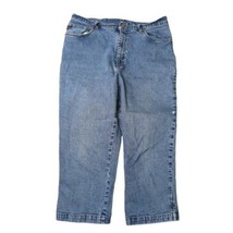 Chaps Ralph Lauren Denim Capri Jeans Womens 14 Blue Light Wash Faded High Rise - £13.17 GBP