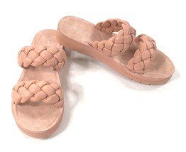 Madden Girl Tripli Braided Flat Slip On Sandals Blush Pink  Womens Size ... - £26.66 GBP