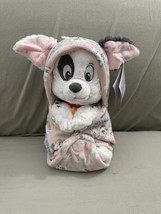  Disney Parks Baby Patch Dalmatian Dog in a Hoodie Pouch Blanket Plush D... - £39.23 GBP