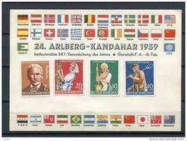 Germany 1959 Post Card  Mi 297-0 World Cup Skiing Arlberg-Kandahar - £11.76 GBP