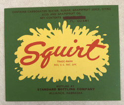 Vtg Squirt Citrus Grapefruit Soda Label - $1,000.00