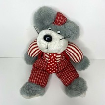 Commonwealth Mouse Plush Red Suit Tie 1992 Vintage Stuffed Animal Toy 11&quot; - £14.30 GBP