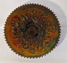 Northwood Carnival Glass Good Luck Pattern Plate Amethyst Basket Weave 9... - $488.57