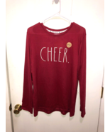 NWT Rae Dunn Mens Medium Cheer Long Sleeve Sleep Shirt Holiday Season - $13.85