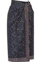 Proenza Schouler printed cotton and silk-blend COVER UP pareo ELEC BLUE ... - $276.21