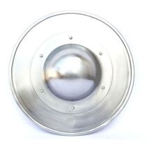 Infantry Battle Ready Polished 16g Round Buckler Shield - 12 Inch Diameter - $49.49