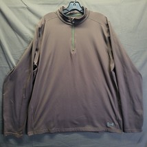 Under Armour Dark Green Quarter Zip Thermal Sweater Sz Large Loose - $26.97