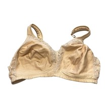 Underscore Full Coverage Bra Women&#39;s 38D Beige Lace Wireless Adjustable ... - £18.64 GBP