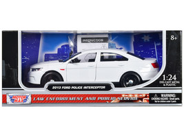 2013 Ford Police Interceptor Unmarked White Custom Builder&#39;s Kit Series 1/24 Die - £32.28 GBP