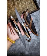 Premium Wootz Steel Knife Fixed Blade Survival Collectible Knife with Sh... - $3,558.31 MXN