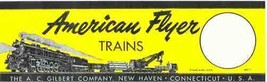 American Flyer Set Box Label M3117 Adhesive Sticker S Gauge Trains Parts - $8.95