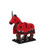  War Horse Red Bull Knight Animal Minifigure Pack US - $191.20 MXN