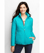 Lands End Women&#39;s PrimaLoft Packable Jacket Turquoise New - $1,335.02 MXN