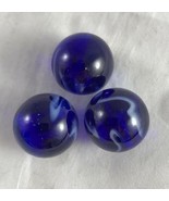 NEW Lot of 3 Marbles 22mm Tidal Wave 118000 House of Marbles Blue - £5.53 GBP