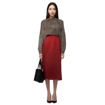 MOA Red Pencil Pull-on Elastic Waist Skirt Size S  - £11.48 GBP