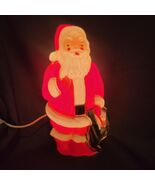 1968 Empire Tabletop Santa Claus Blow Mold w/Black Bag 13 Inch Lighted &amp;... - $50.55 CAD