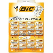 Bic 100 Chrome Platinum Double Edge Razor Blades New Packaging - £13.24 GBP