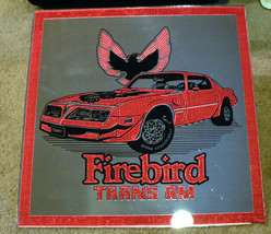 Vintage Firebird Trans Am Carnival Mirror ‐ 12&quot; X 12&quot; with original holder - £54.72 GBP