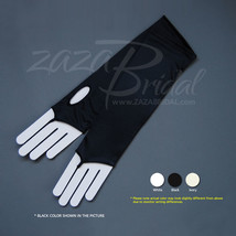 Shiny Stretch Satin Fingerless Gloves Below-The-Elbow Length 8BL - £14.37 GBP