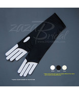 Shiny Stretch Satin Fingerless Gloves Below-The-Elbow Length 8BL - $24.39 CAD