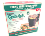 Vtg Safari Qwik Cook Alternative Fuel Cooker Grill Newspaper Eco-Friendly  - £27.64 GBP