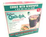 Vtg Safari Qwik Cook Alternative Fuel Cooker Grill Newspaper Eco-Friendly  - $34.99