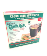 Vtg Safari Qwik Cook Alternative Fuel Cooker Grill Newspaper Eco-Friendly  - £27.93 GBP