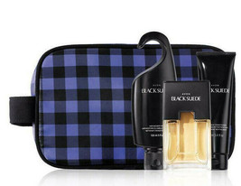 Avon Black Suede For Men Trinity Dopp Gift Set - $41.98