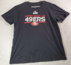 Super Bowl LIV 49ers Football Fanatics T Shirt Unisex Large Black 100% Cotton - £12.50 GBP