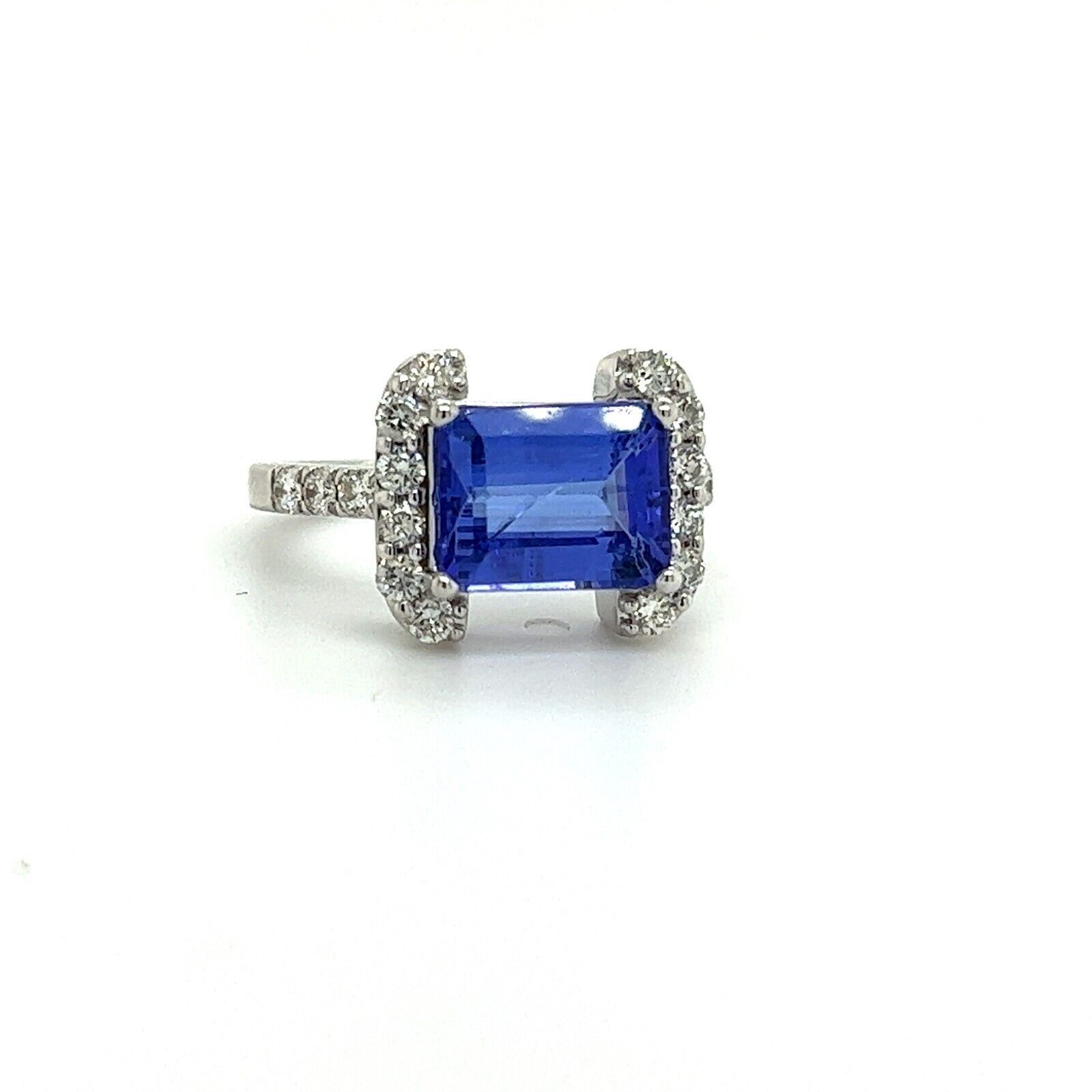 Natural Tanzanite Diamond Ring 6.5 14k W Gold 3.89 TCW Certified $4,790 217841 Item image 11