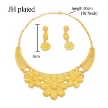 Jewelry sets for women Dubai gold color necklace African Indian wedding bridal w - £20.47 GBP