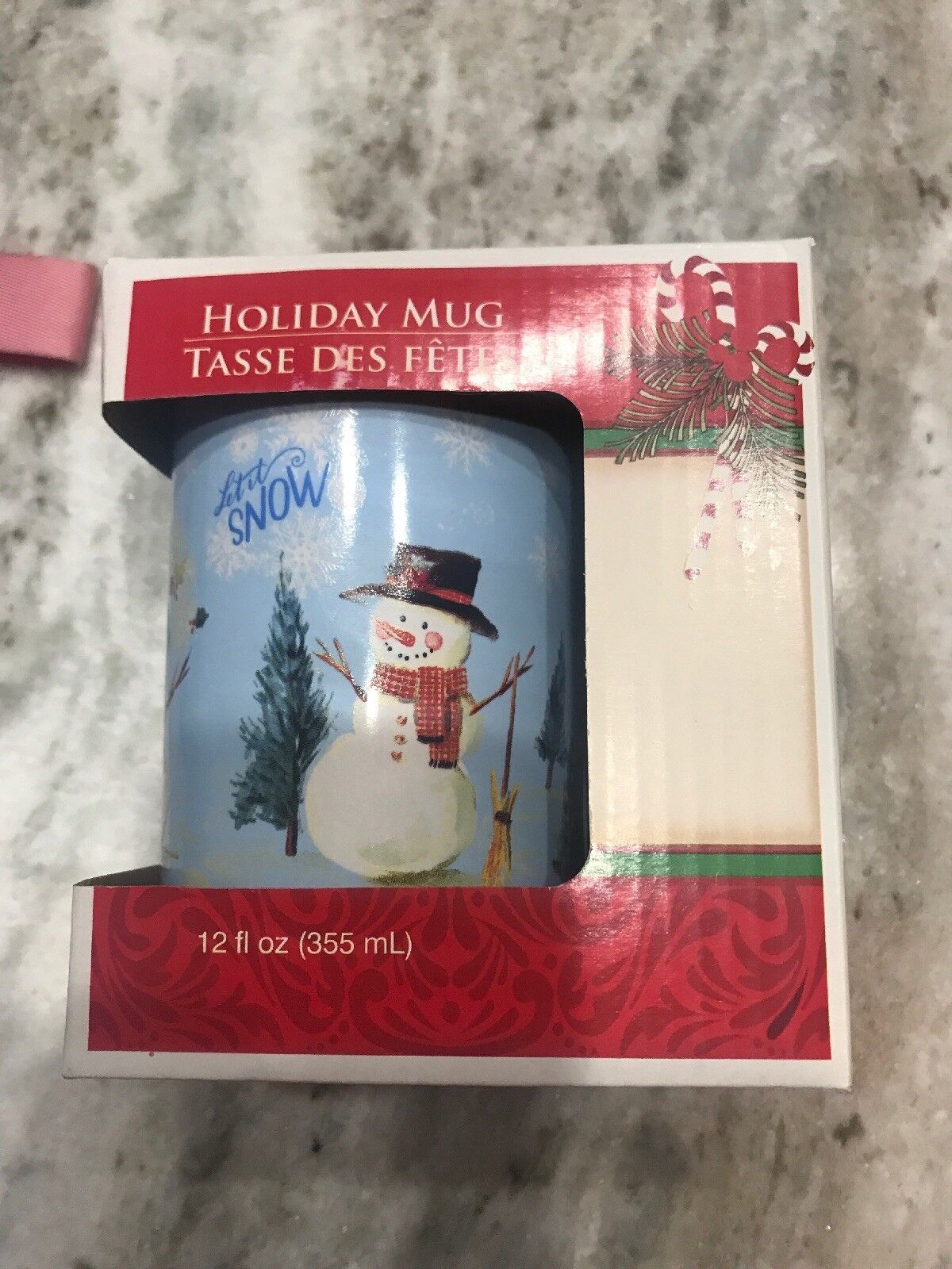 Royal Norfolk Let It Snow Snowman Holiday Mugs Ships N 24h - $12.52