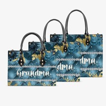 Women&#39;s Tote Bag - Teal Floral - Grandma - £47.36 GBP+