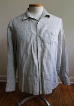 Baird McNutt Murano L Natural Beige Button Front 100% Linen Shirt - £17.17 GBP