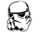 Star Wars Cartoon Stormtrooper Head Sticker Vinyl Decal Waterproof Lapto... - $4.50+